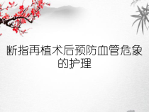 断指再植术后预防血管危象的护理课件