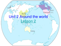 人教版新起点英语六年级上册《Unit 2 Around the World lesson 2》PPT课件1