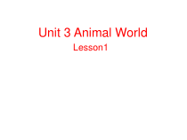 人教版新起点英语六年级上册《Unit 3 Animal World lesson 1》精品PPT课件1(1)