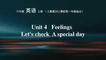 人教版新起点英语六年级上册《Unit 4 Feelings Let’s Check》优质课PPT课件1(1)