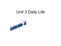 人教版新起点英语六年级下册《Unit 3 Daily Life Lesson 2》集体备课PPT课件1