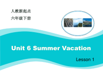 人教版新起点英语六年级下册《Unit 6 Summer Vacation Lesson 1》PPT课件3