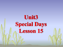 清华版英语三年级下册《unit 3 special days  lesson 15》PPT课件1 (共23页)