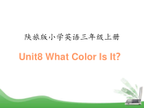 陕旅版英语三年级上册《Unit 8 What color is it Part A》教学PPT课件02
