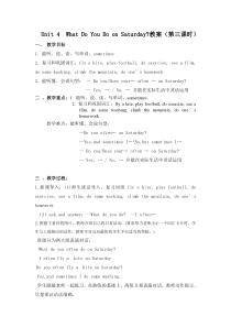 陕旅版英语四年级下册《Unit 4 What do you do on Saturday Part B》优质课教案3