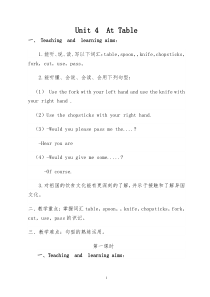 陕旅版英语五年级上册《Unit 4 At Table Part A》集体备课教案04