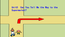 陕旅版英语五年级上册《Unit 5 Can you tell me the way to the supermarket Part B》集体备课PPT课件01