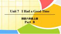 陕旅版英语六年级上册《Unit 7   I Had a Good Time Part A》PPT课件01
