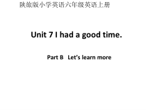陕旅版英语六年级上册《Unit 7 I had a good time Part B》公开课PPT课件01