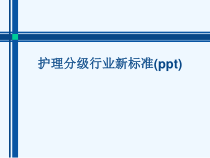 护理分级行业新标准(ppt)课件