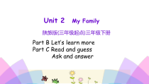 陕旅版英语三年级下册《Unit 2 My family》PPT课件（第三课时）(共17页)