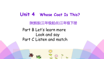 陕旅版英语三年级下册《Unit 4 Whose coat is this》PPT课件（第三课时） (共16页)