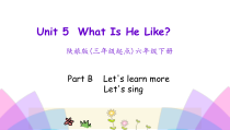 陕旅版英语六年级下册《Unit 5 What is he like》PPT课件（第三课时）(共22页)