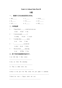 陕旅版英语六年级下册《Unit 6 A School Sale Part B》练习（含答案）
