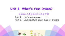 陕旅版英语六年级下册《Unit 8 What's Your Dream》PPT课件（第三课时） (共21页)