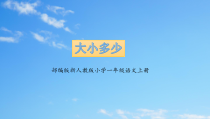 一年级上册语文课件-识字7.大小多少人教部编版共13张PPT