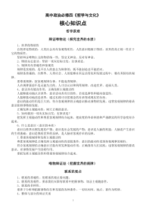 高中政治必修四《哲学与文化》核心知识点汇总