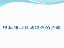 甲状腺功能减退症的护理ppt课件