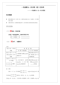 《一次函数与二元一次方程组》学习单-八年级下册数学人教版