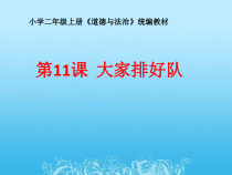 道德与法治二年级上册11《大家排排队》PPT课件2（共12页）-人教版统编