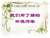 道德与法治四年级上册10《我们所了解的环境污染》PPT课件（第一课时）-统编版