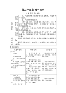 《章前引言及随机事件》教学设计1-九年级上册数学人教版