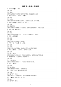 高中语文高考易错文言实词汇总（共100个）