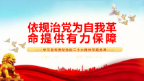 2022年依规治党为自我革命提供有力保障PPT-党员干部学习教育专题党课党建课件