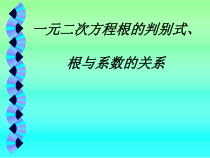 《一元二次方程的根与系数的关系》PPT课件2-九年级上册数学人教版