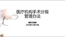 医疗机构手术分级管理办法解读及全文培训课件
