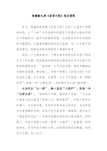 热播献礼剧县委大院观后感悟4篇