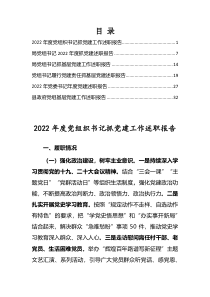2022年度党组织书记抓党建工作述职报告6篇参考