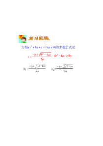 《一元二次方程的根与系数的关系》教学素材-九年级上册数学人教版
