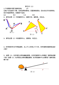 《章前引言及旋转》学习单-九年级上册数学人教版