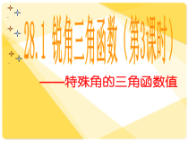 《特殊角的三角函数值及用计算器求角的三角函数值》PPT课件1-九年级下册数学人教版