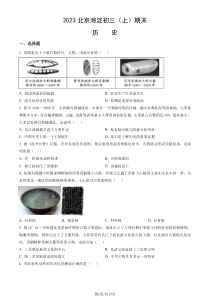 2022-2023学年北京海淀区九年级初三上期末历史试卷及答案