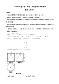 2022-2023学年广西桂林崇左市高三上学期联合调研考试一模数学理试题PDF版