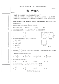 2023届广西联合调研一模理数试卷及解析