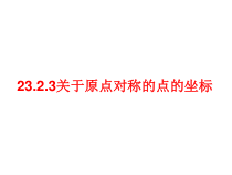 23.2.3《关于原点对称的点的坐标》PPT课件4-九年级上册数学部编版