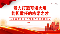 坚持从严教育训练选拔管理筑牢对党忠诚的思想根基锤炼干事创业的过硬本领激发担当作为的内生动力培养严于律己的良好习惯PPT课件