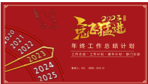 免飞猛进2023年终工作总结计划动态PPT