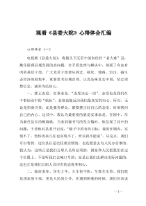 观看电视剧县委大院心得体会汇编五篇