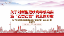 学习2022关于对新型冠状病毒感染实施乙类乙管的总体方案重点要点内容PPT课件带内容