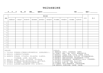 中小学卫生检查记录表