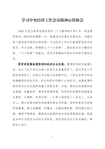 学习中央经济工作会议精神心得体会5篇