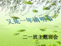 小学主题班会《清明节主题班会 (2)》PPT课件(共33页)