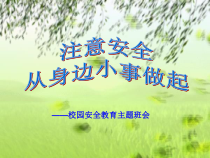 小学主题班会《校园安全》PPT课件(共19页)