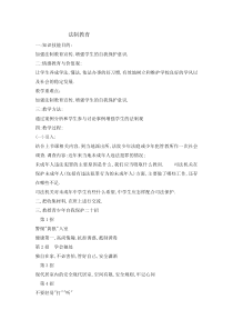 主题班会《法制教育》教案-学期