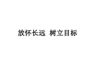 主题班会《放怀长远  树立目标》PPT课件(共35页)-小学六年级下学期
