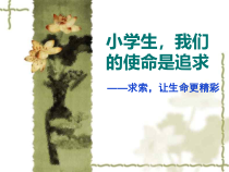 主题班会《小学生的使命是追求》PPT课件(共19页)-小学六年级下学期